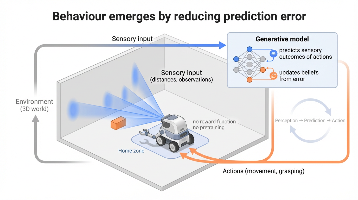 Active inference robot diagram